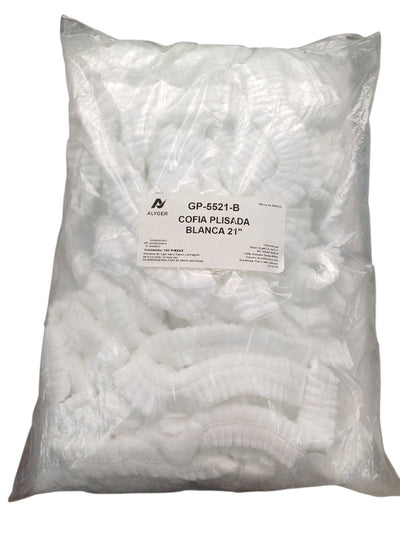 COFIA BLANCA PARA CABELLO 100 PZS