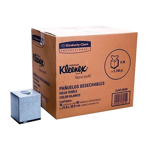 CAJA PAÑUELO FACIAL KLEENEX CUBO 36 PAQ